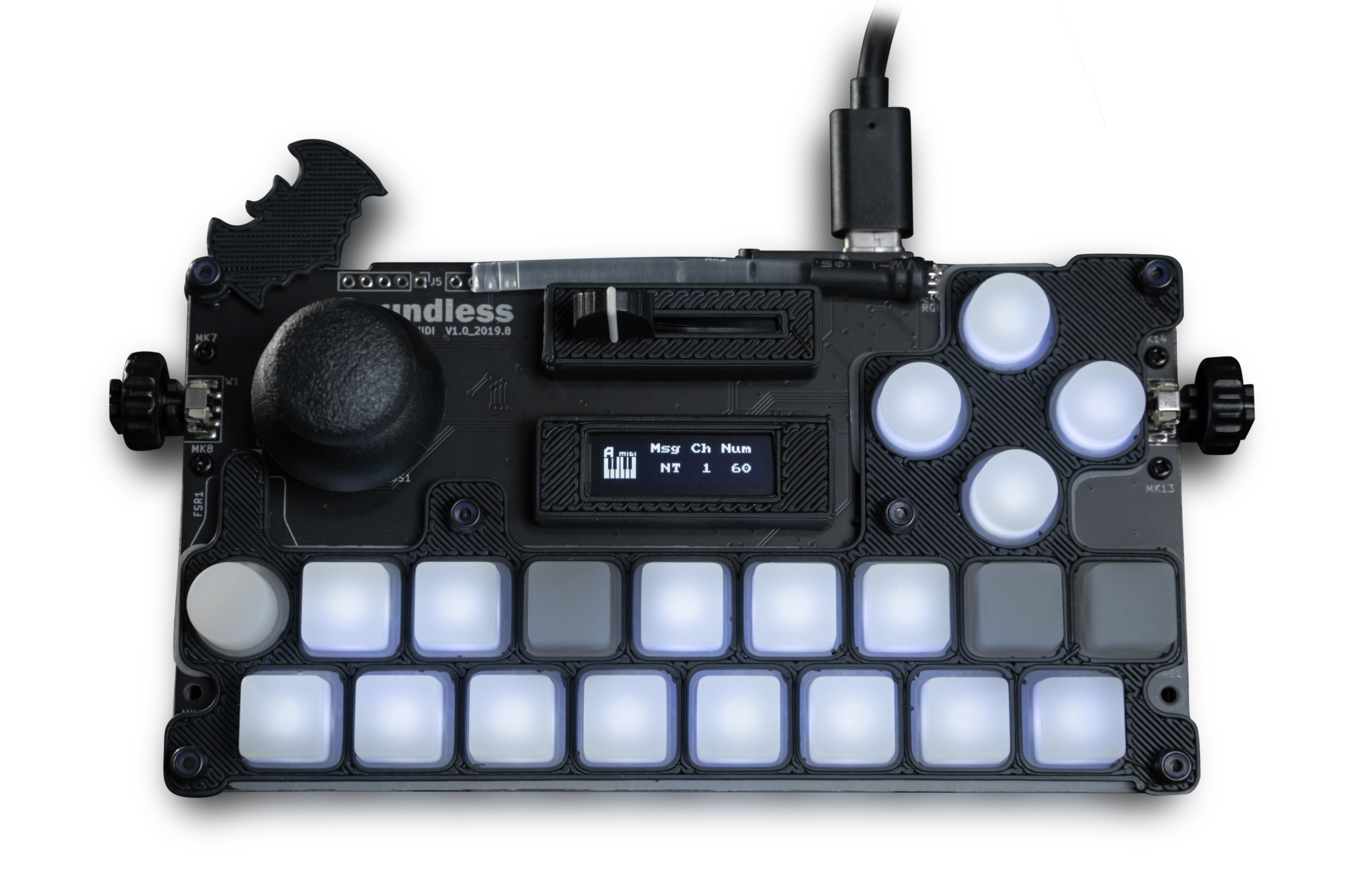 Soundless Studio joyMIDI (top view)